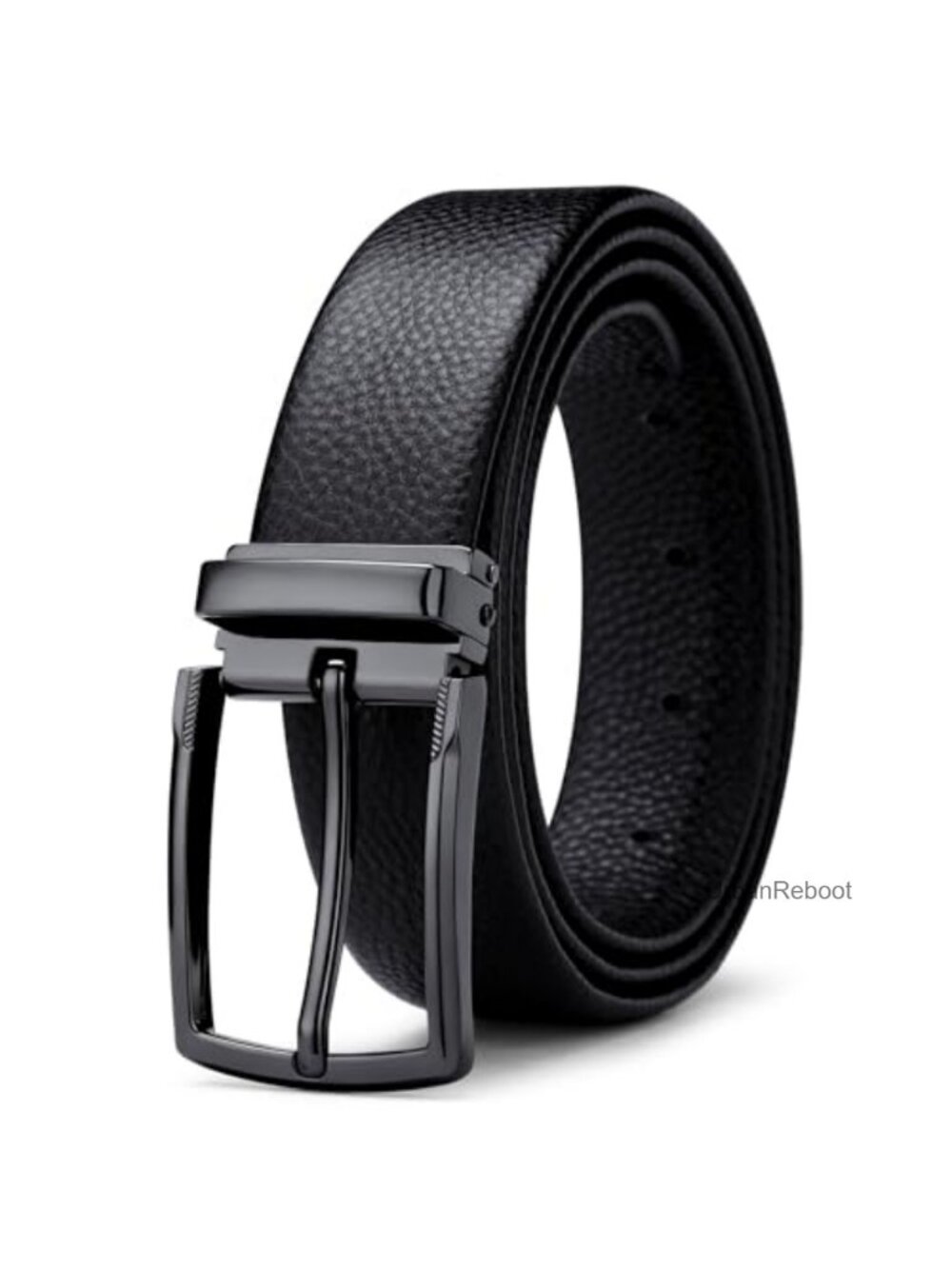 Men's Genuine Leather Dress Belt 1.38" Wide Classic Pin Buckle Business Casual